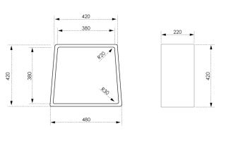 Стульчик для ванной ABBER Stein AS1638 белый